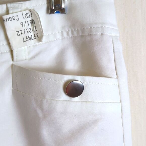 Ann Taylor White Cotton Summer Pants Size 12P - Picture 3 of 6